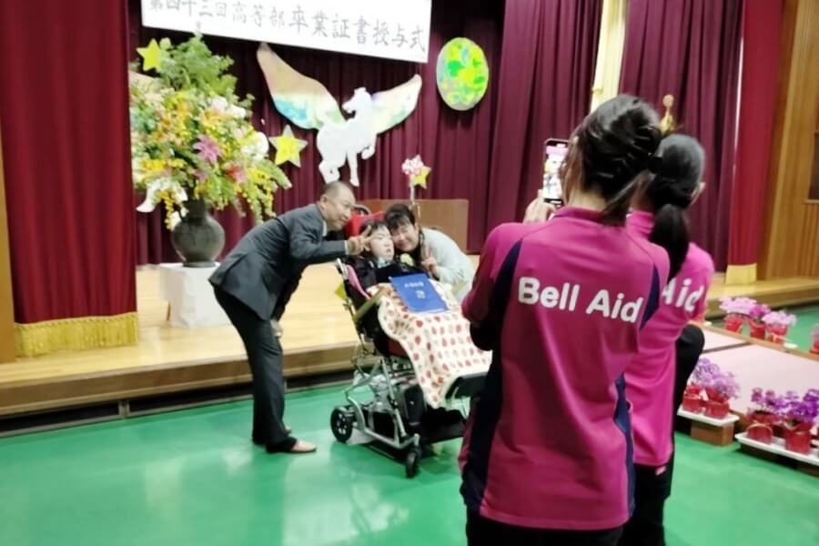 障がい児とご家族の写真撮影